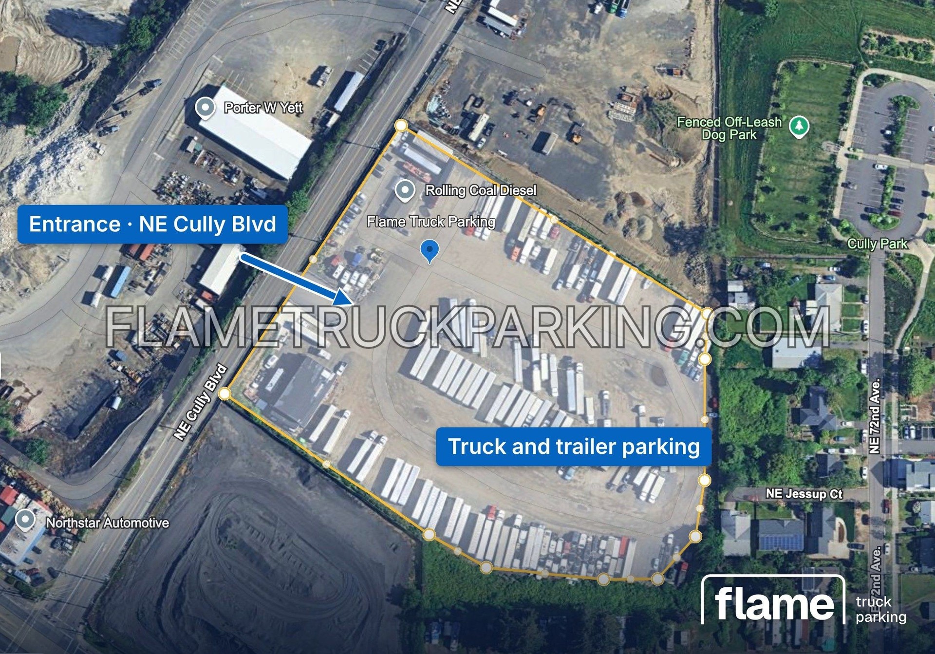 PDX Truck Yard truck parking in Portland, OR